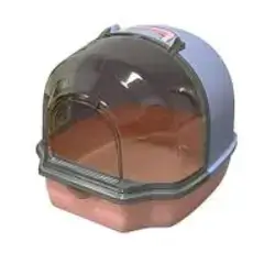 This Is A Closed Cat Litter Box. It Features A Covered Or Enclosed Design To Provide Privacy For The Cat, Help Contain Odors, And Prevent Litter From Scattering. It Is Likely Made Of Plastic For Easy Cleaning And Durability. The Design Is Modern And Decorative, And It May Be Portable And Foldable. It Is Suitable For Cats And Other Pets That Relieve Themselves Indoors.