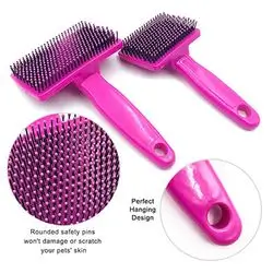 Pink Pet Grooming Brush Set