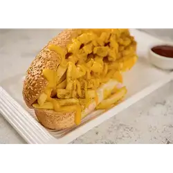Fries And Cheddar Cheese Sandwich With Samoon
