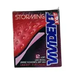 Vivident Storming Strawberry Flavored Gum 33g