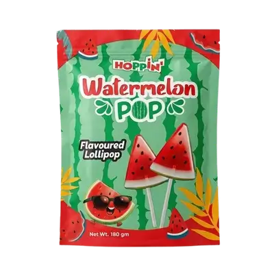 Watermelon Pop Flavoured Lollipop 15 Pcs 180g _ Hoppin