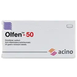 Olfen-50 (Diclofenac Sodium 50mg) 20 Capsules _ acino