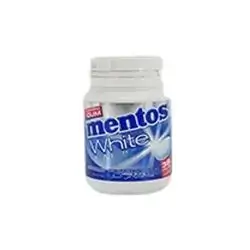 Mentos White Chewing Gum Sugarfree Bottle 38Pcs