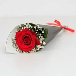 Red Flower With Accessory And Wrapping