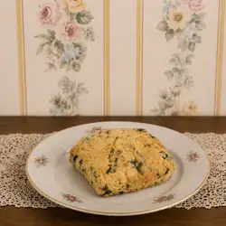 Savory Spinach Scone With Herb Butter