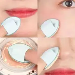2pcs Mini Size Finger Puff Set Makeup Sponge