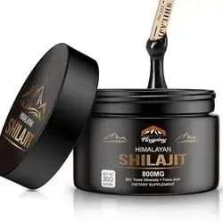Shilajit Pure Himalayan Organic Resin - 800mg Gold Grade Shilajit