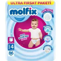 Diapers Molfix Pants (Shorts) number 4 for (9 - 14 kg) 86 Pieces