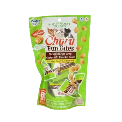 Inaba Churu Fun Bites - Chicken & Pumpkin Recipe 3packs