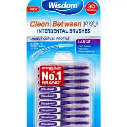 Wisdom clean between pro interdental brushes large