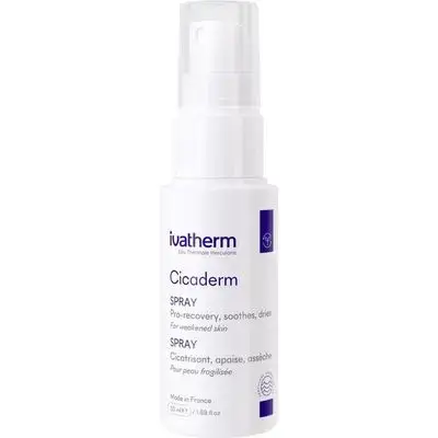 Ivatherm Cicaderm Repairing pro recovery Spray بخاخ سيكاديرم من ايفاثيرم مرمم ومعالج البشرة من الحروق وجلسات الليزر والمقشرات