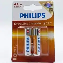 PHILIPS EXTRA ZINC CHLORIDE AAA BATTERIES (2-PACK)