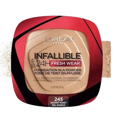 INFALLIBLE Fresh Wear 24H Foundation In A Powder 245 RADIANT HONEY 9g _ L'OREAL PARIS