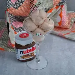 Scoop Ice Cream With Nutella Flavor