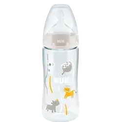 First Choice+ No Colic Silicone Feeding Bottle 6-18 Month 300ml _ NUK
