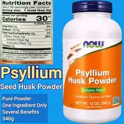 NOW Supplements, Whole Psyllium Husks, Psyllium Husk, GLP-1 Friendly, Fiber, Appetite Suppressant, Satiety, Blood Sugar, Regularity, Non-GMO Project Verified, Soluble Fiber, Psyllium Seed Husk, 340g psyllium Husk