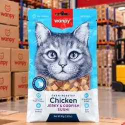 Wanpy – Chicken Jerky & Codfish Sushi