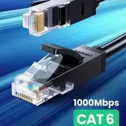 UGREEN Cat6 Ethernet Patch Cable Gigabit RJ45 Network Cord LAN Cable Connector Plug, Compatible With , Computer, PC, Router, Modem, Printer / 0.5meter