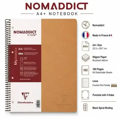 Notebook ,French ( A4) Size,160 pages.