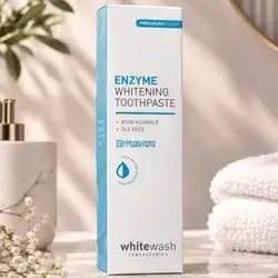 ENZYME WHITHG TOOTH PASTE +WITH ALOE VERA +SLS FREE 75ml (WIHTWASH)