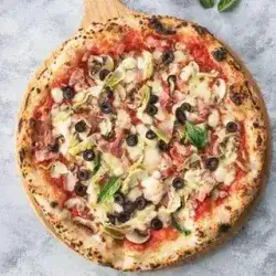 Mushroom And Olive Pizza