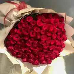 VIP Bouquet Of Red Flowers, 140 Flowers