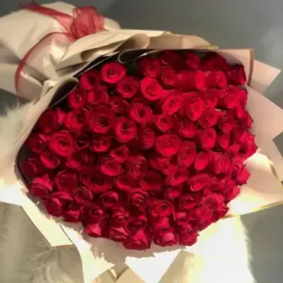 VIP Bouquet Of Red Flowers, 140 Flowers