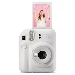 Fujifilm Instax Mini 12 Instant Film Camera, Clay White