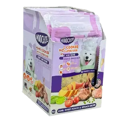 Moochie Home Cooked Dog Food - Lamb, Sweet Potato & Spinach