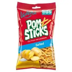 Lorenz Pom Sticks Salted Gluten Free 85g Made of real potatoes + sunflower oil, Gluten-free