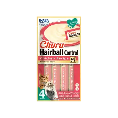 Inaba Churu - Hairball Control - Chicken 4 Tubes