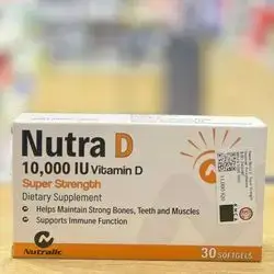 nutra D vitamin D3 10,000IU 30 soft gels