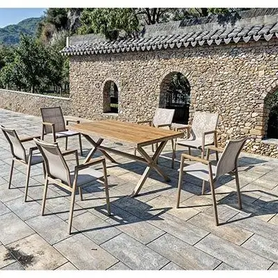 BHKC-2108-C Aluminium Garden Chair Cream