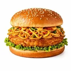 Aloo Tikki Noodles Burger
