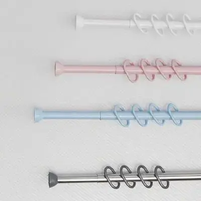 Primanova 220Cm Metal Bathroom Curtain Pipe Pink 5603