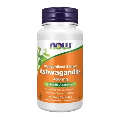 NOW Ashwagandha 450mg ,Vegan (gluten and diary free), made in the US 90 capsules