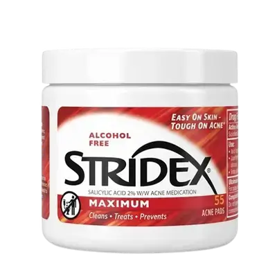 STRIDEX Salicylic Acid 2% Acne Medication 55 Soft Touch Pads _ Blistex