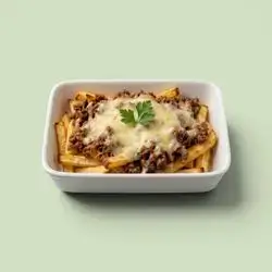 Potato, meat, mozzarella cheese.
