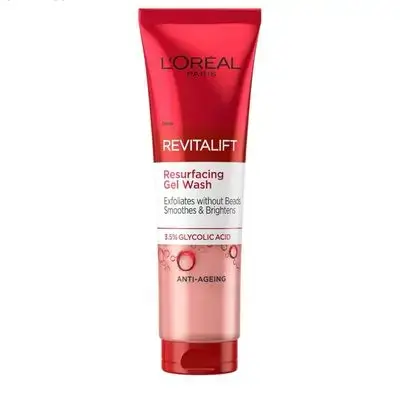 L'ORÉAL Paris 3.5% Glycolic Acid Cleanser, Revitalift Glycolic Resurfacing Gel Wash, Gently Exfoliates To Smooth & Brighten Skin – 150ml