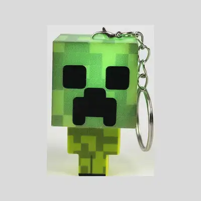 Minecraft Creeper keychain is a collectible merchandise item featuring the iconic blocky character