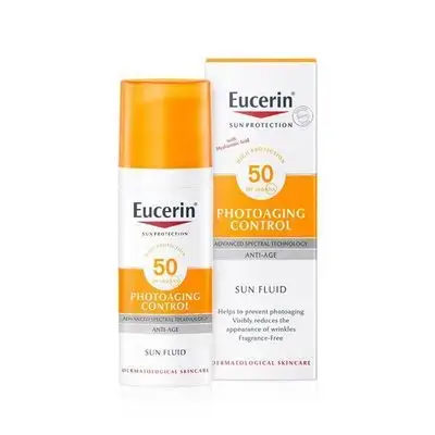 Eucerin Photoaging Control Anti-Age Fluid SPF50+ - 50ml | يوسيرين واقي شمسي مضاد للشيخوخة عامل حماية 50 - 50 مل