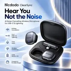 Mcdado ClearSynx Al Noise-Cancelling Wireless Microphone for USB-C & Lightning MP-545