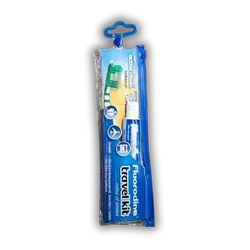 British toothbrush + toothpaste