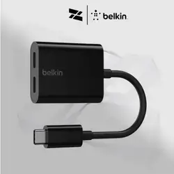 Belkin RockStar USB-C Audio + Charge Adapter - Black
