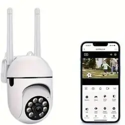 2 piece Ease Life Y108 Outdoor Security Camera, 360° View, Pan/Tilt Camera for Home, Outdoor Security with Colour Night Vision, Motion Detection, 2-Way Talk, 2.4GHz Wi-Fi