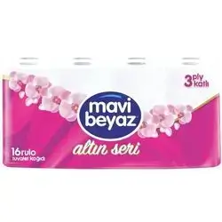 Mavi beyaz 16 Roll 3ply