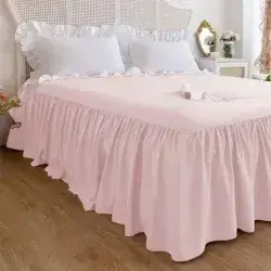 Solid Ruffle Trim Bed Skirt 120*200