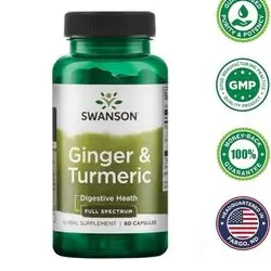 Swanson Full Spectrum Ginger & Turmeric 60 Capsules - زنجبيل وكركم