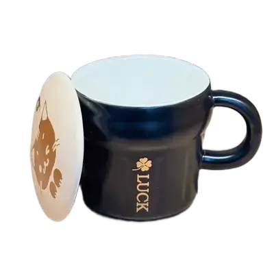 Cute Ceramic Cup with Lid