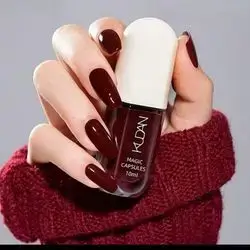 KUDAN 1pc 10ml Water-Based Nail Polish, 06 Burgundy